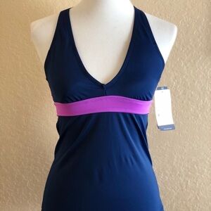 C9 By Champion Cut out Blue Purple Tankini Top size S